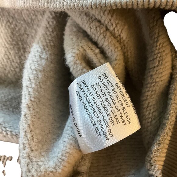 White Fox Los Angeles Half-Zip Pullover Sweatshirt S Cotton-Polyester tan taupe - Picture 4 of 9